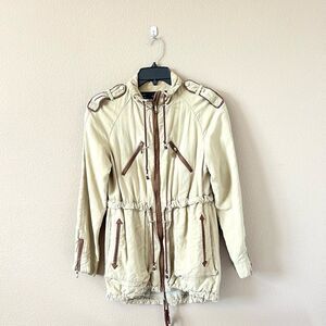 Zara Khaki Soft Utility Jacket